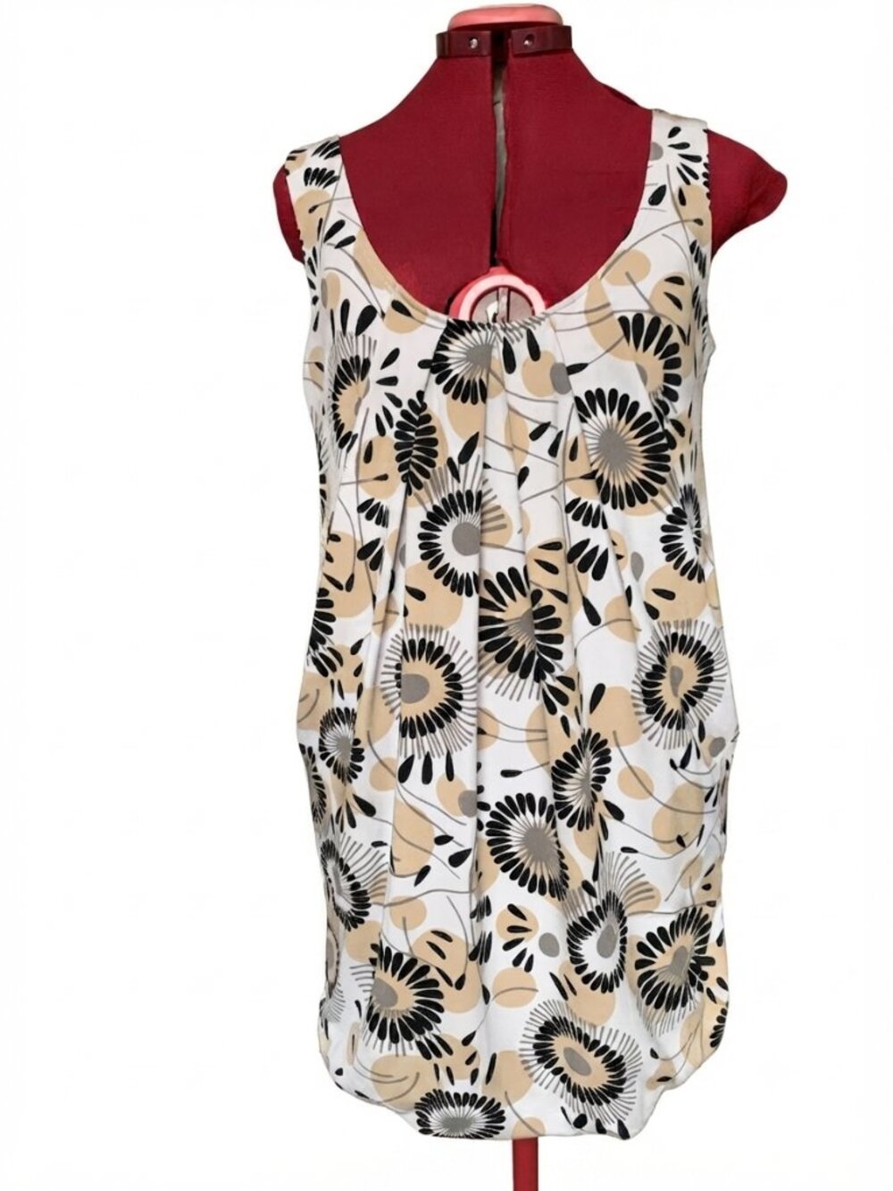 LACE Mod Floral Sleeveless Mini Dress  Retro 60s Y2K Tunic - 6/8